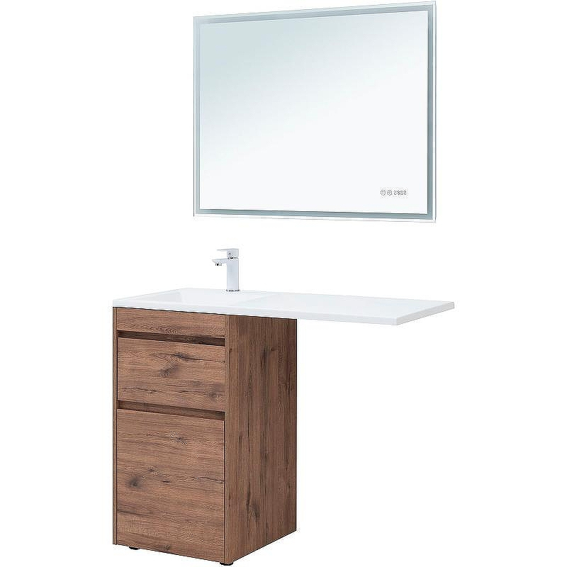 Тумба с раковиной Aquanet Токио 110 L 335585 Дуб веллингтон, купить, цена, заказать, магазин, доставка, скидка, промокод, купить, цена, заказать, магазин, доставка, скидка, промокод