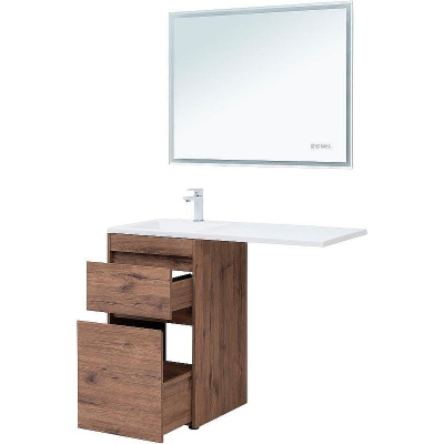 Тумба с раковиной Aquanet Токио 110 L 335585 Дуб веллингтон