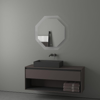 Зеркало Evoform Ledshine 80x80 BY 2605 с подсветкой 25.5 W - сенсорный выключатель - нейтральный белый свет