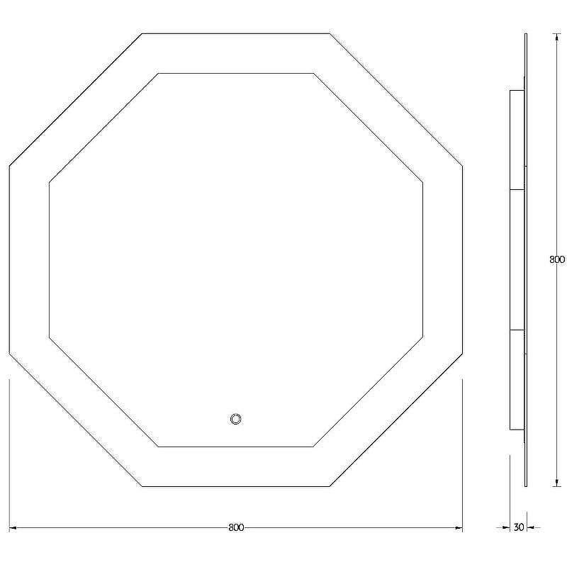 Зеркало Evoform Ledshine 80x80 BY 2605 с подсветкой 25.5 W - сенсорный выключатель - нейтральный белый свет, купить, цена, заказать, магазин, доставка, скидка, промокод, купить, цена, заказать, магазин, доставка, скидка, промокод