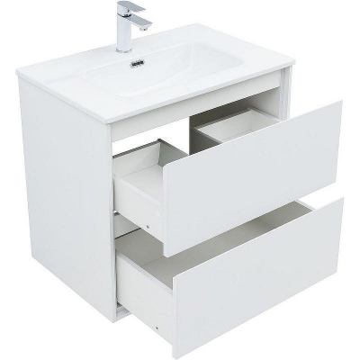 Тумба под раковину Aquanet Милан 70 336368 подвесная Белый глянец
