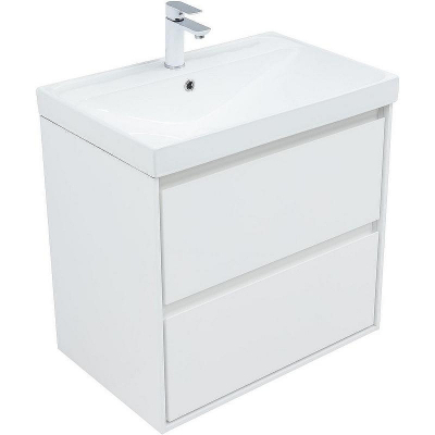 Тумба под раковину Aquanet Милан 70 336368 подвесная Белый глянец