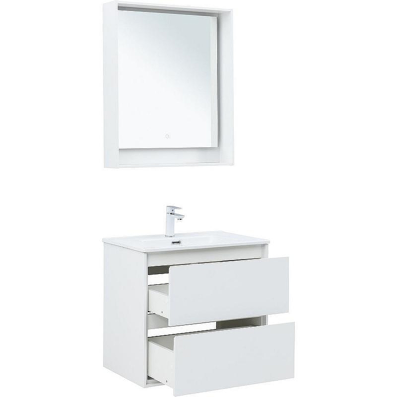 Тумба под раковину Aquanet Милан 70 336368 подвесная Белый глянец, купить, цена, заказать, магазин, доставка, скидка, промокод, купить, цена, заказать, магазин, доставка, скидка, промокод