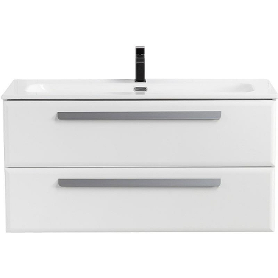 Тумба под раковину Cezares Eco-Cer-N 100 ECO-CER-N-1000-2C-SO-BL подвесная Bianco Lucido без ручек