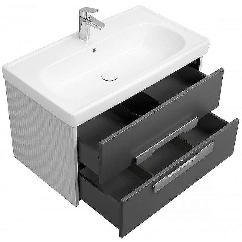 Тумба под раковину Aquaton Ар-Деко 85 1A280401DD8D0 подвесная Серый кобальт, купить, цена, заказать, магазин, доставка, скидка, промокод, купить, цена, заказать, магазин, доставка, скидка, промокод