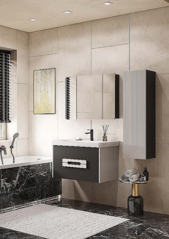 Тумба под раковину Aquaton Ар-Деко 85 1A280401DD8D0 подвесная Серый кобальт, купить, цена, заказать, магазин, доставка, скидка, промокод, купить, цена, заказать, магазин, доставка, скидка, промокод