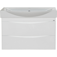 Тумба с раковиной Misty Элвис 85 УТ000007114 подвесная Белая глянцевая, купить, цена, заказать, магазин, доставка, скидка, промокод, купить, цена, заказать, магазин, доставка, скидка, промокод