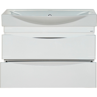 Тумба с раковиной Misty Элвис 85 УТ000007114 подвесная Белая глянцевая