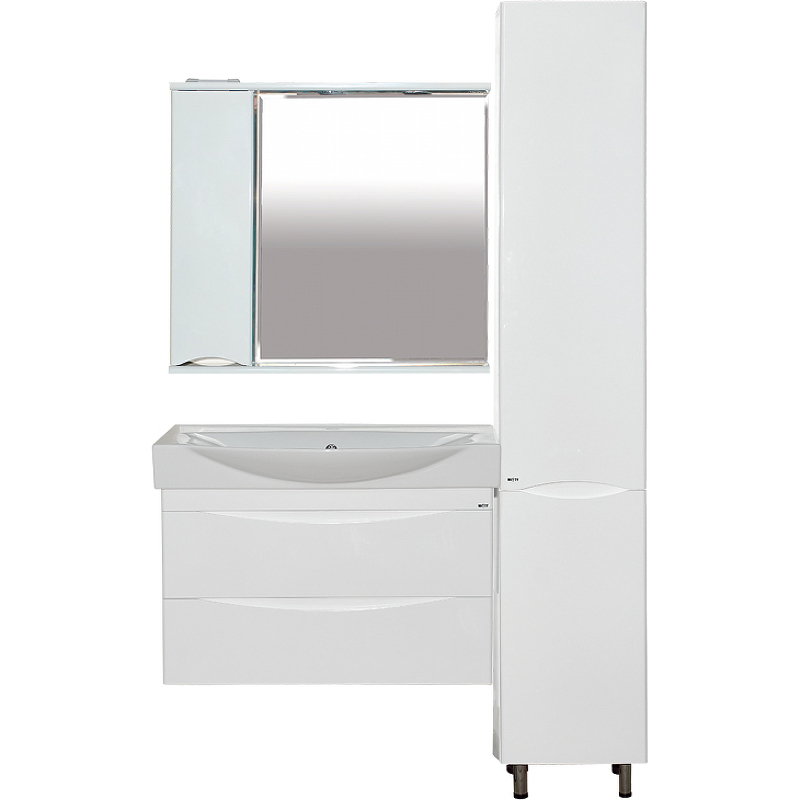 Тумба с раковиной Misty Элвис 85 УТ000007114 подвесная Белая глянцевая, купить, цена, заказать, магазин, доставка, скидка, промокод, купить, цена, заказать, магазин, доставка, скидка, промокод