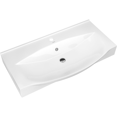 Тумба с раковиной Misty Элвис 85 УТ000007114 подвесная Белая глянцевая