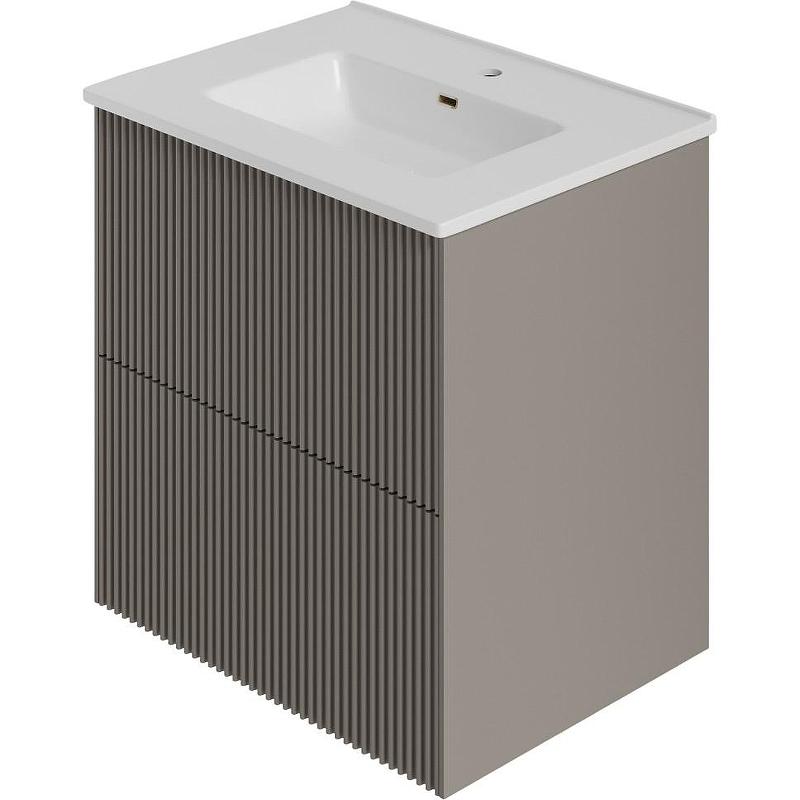 Тумба под раковину La Fenice Terra Twin 60 FNC-01-TER-C-60-2 подвесная Бежевая матовая, купить, цена, заказать, магазин, доставка, скидка, промокод, купить, цена, заказать, магазин, доставка, скидка, промокод