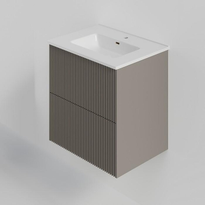 Тумба под раковину La Fenice Terra Twin 60 FNC-01-TER-C-60-2 подвесная Бежевая матовая