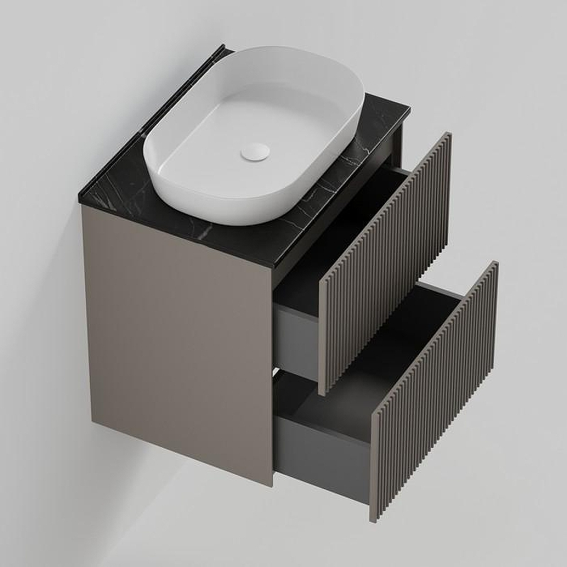 Тумба под раковину La Fenice Terra Twin 60 FNC-01-TER-C-60-2 подвесная Бежевая матовая, купить, цена, заказать, магазин, доставка, скидка, промокод, купить, цена, заказать, магазин, доставка, скидка, промокод