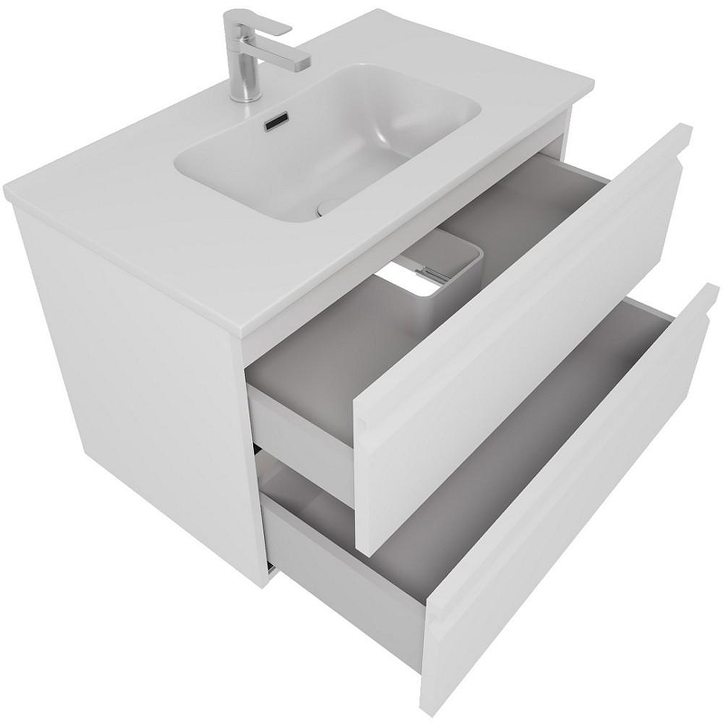 Тумба с раковиной Aquatek Вега 80 AQ77080-MW подвесная Белая матовая, купить, цена, заказать, магазин, доставка, скидка, промокод, купить, цена, заказать, магазин, доставка, скидка, промокод