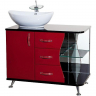 Тумба под раковину Bellezza Рио 90 L 4633615142214 Черная Красная, купить, цена, заказать, магазин, доставка, скидка, промокод, купить, цена, заказать, магазин, доставка, скидка, промокод