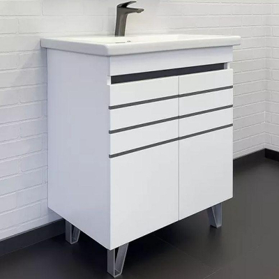 Тумба с раковиной Comforty Нарва 70-2 00-00015236 Белая матовая