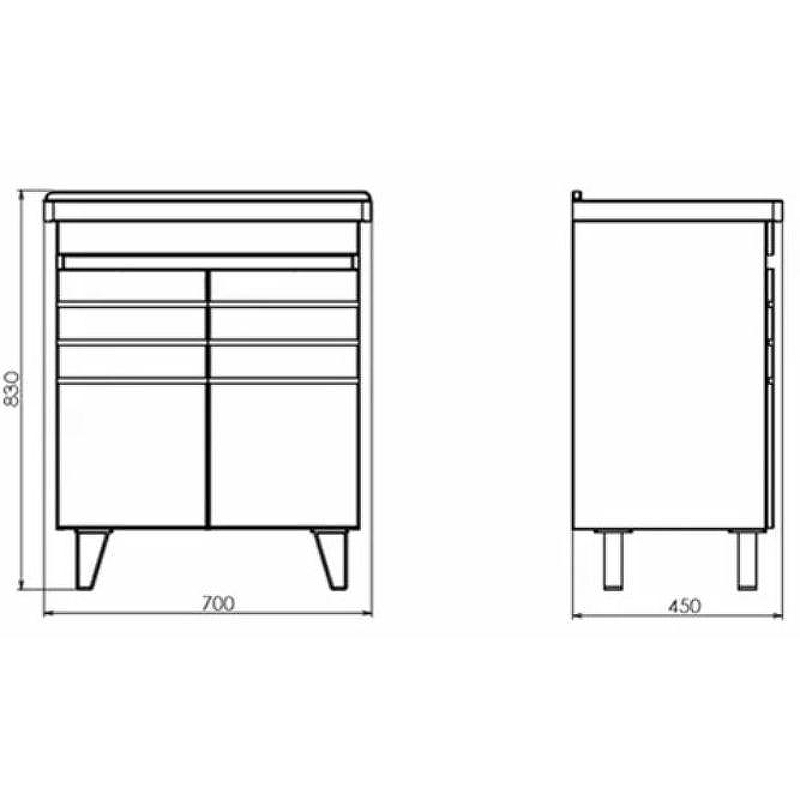 Тумба с раковиной Comforty Нарва 70-2 00-00015236 Белая матовая, купить, цена, заказать, магазин, доставка, скидка, промокод, купить, цена, заказать, магазин, доставка, скидка, промокод