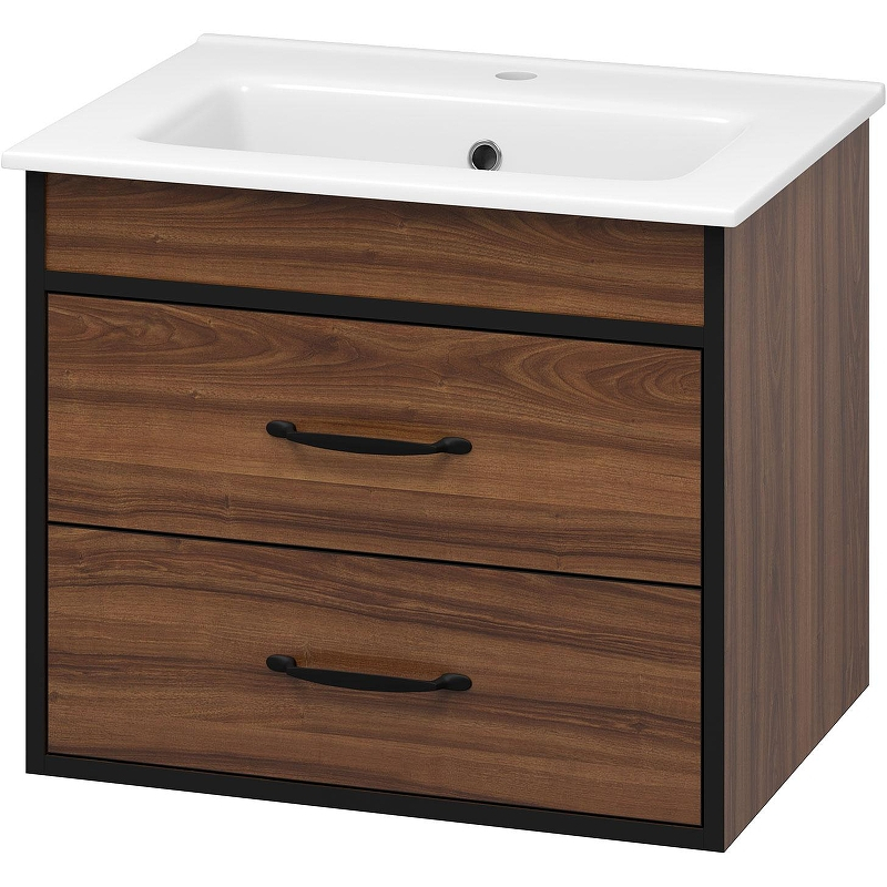 Тумба с раковиной Misty Кедр 60 УТ000014436 подвесная Орех, купить, цена, заказать, магазин, доставка, скидка, промокод, купить, цена, заказать, магазин, доставка, скидка, промокод