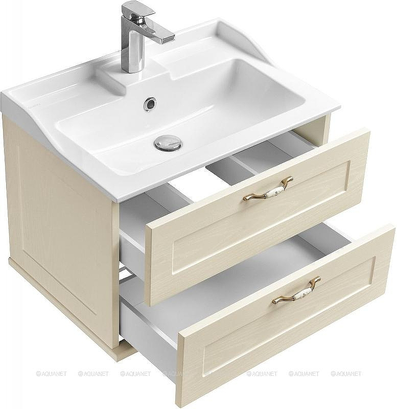 Тумба под раковину Aquaton Леон 65 1A187001LBPR0 подвесная Дуб бежевый, купить, цена, заказать, магазин, доставка, скидка, промокод, купить, цена, заказать, магазин, доставка, скидка, промокод