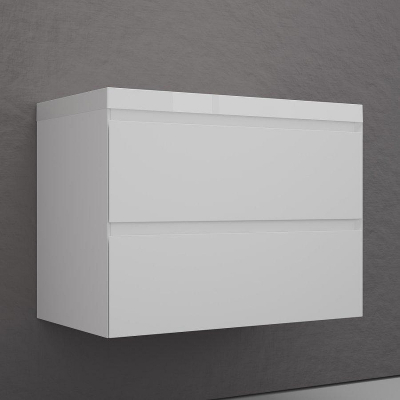 Тумба под раковину Style Line Манхэттен 80 ЛС-00002359 подвесная цвет Белый матовый