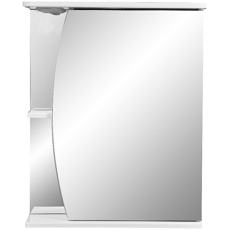 Зеркальный шкаф Stella Polar Волна Лана 55 SP-00000044 с подсветкой Белый, купить, цена, заказать, магазин, доставка, скидка, промокод, купить, цена, заказать, магазин, доставка, скидка, промокод