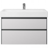 Тумба под раковину Creto Amelia 80 14-1078G подвесная Антрацит Белый матовый, купить, цена, заказать, магазин, доставка, скидка, промокод, купить, цена, заказать, магазин, доставка, скидка, промокод