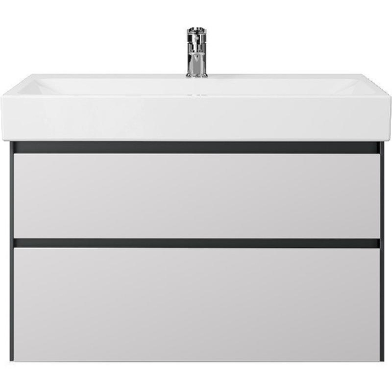 Тумба под раковину Creto Amelia 80 14-1078G подвесная Антрацит Белый матовый, купить, цена, заказать, магазин, доставка, скидка, промокод, купить, цена, заказать, магазин, доставка, скидка, промокод