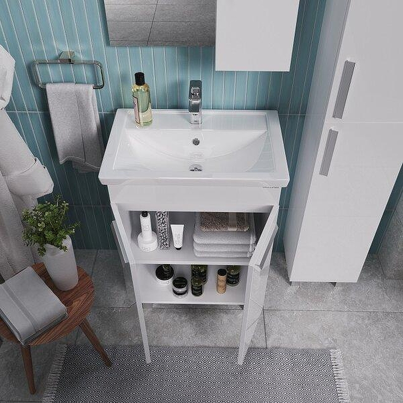 Тумба под раковину Grossman Нео 60 106027-1K цвет Белый, купить, цена, заказать, магазин, доставка, скидка, промокод, купить, цена, заказать, магазин, доставка, скидка, промокод