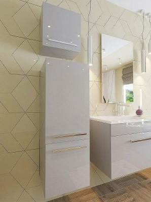 Шкаф пенал Эстет Elin 35 L ФР-00003353 подвесной Белый