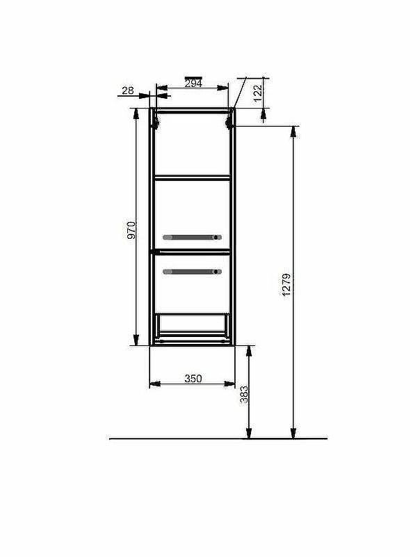 Шкаф пенал Эстет Elin 35 L ФР-00003353 подвесной Белый, купить, цена, заказать, магазин, доставка, скидка, промокод, купить, цена, заказать, магазин, доставка, скидка, промокод