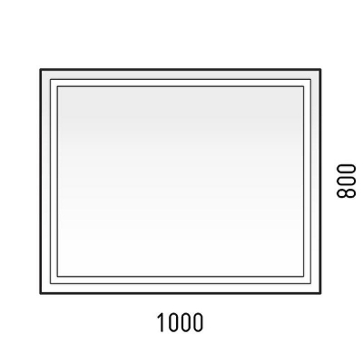 Зеркало Corozo Барго 100 SD-00001187 с подсветкой с сенсорным выключателем и часами