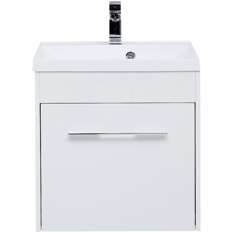 Тумба под раковину Aquanet Августа 58 274017 подвесная Белый глянец, купить, цена, заказать, магазин, доставка, скидка, промокод, купить, цена, заказать, магазин, доставка, скидка, промокод