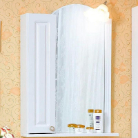 Зеркало со шкафом Бриклаер Анна 60 L 4627125411366 с подсветкой Белое глянцевое, купить, цена, заказать, магазин, доставка, скидка, промокод, купить, цена, заказать, магазин, доставка, скидка, промокод