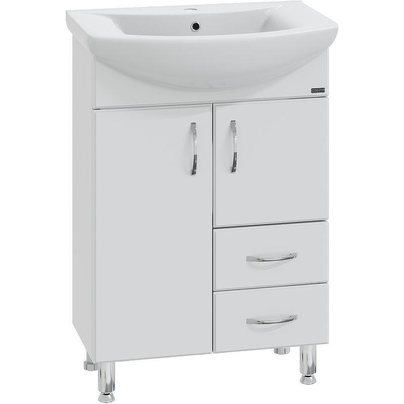 Тумба под раковину СанТа Стандарт 60 201020 Белая, купить, цена, заказать, магазин, доставка, скидка, промокод, купить, цена, заказать, магазин, доставка, скидка, промокод