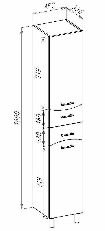 Шкаф пенал Bellezza Мари 35 4622904710012 Белый, купить, цена, заказать, магазин, доставка, скидка, промокод, купить, цена, заказать, магазин, доставка, скидка, промокод