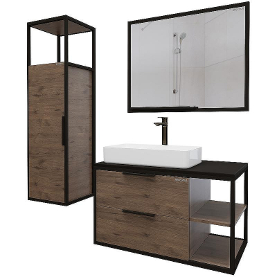 Шкаф пенал Grossman Лофт 40 304001 подвесной Веллингтон