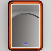 Зеркало Abber Kristall 55 AT6701Opal с подсветкой Коричневое с сенсорным выключателем с часами, купить, цена, заказать, магазин, доставка, скидка, промокод, купить, цена, заказать, магазин, доставка, скидка, промокод