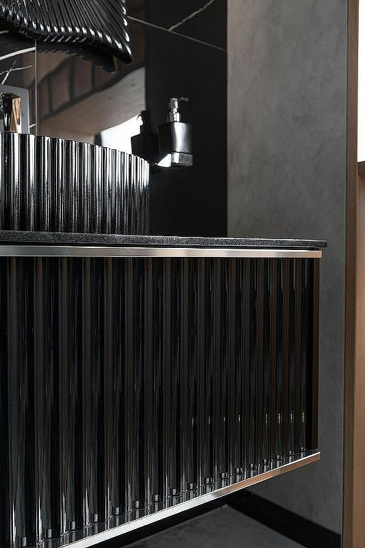 Тумба под раковину Boheme Armadi Art Vallessi Avangarde Canale 80 843-080-BCR подвесная Черная Хром, купить, цена, заказать, магазин, доставка, скидка, промокод, купить, цена, заказать, магазин, доставка, скидка, промокод