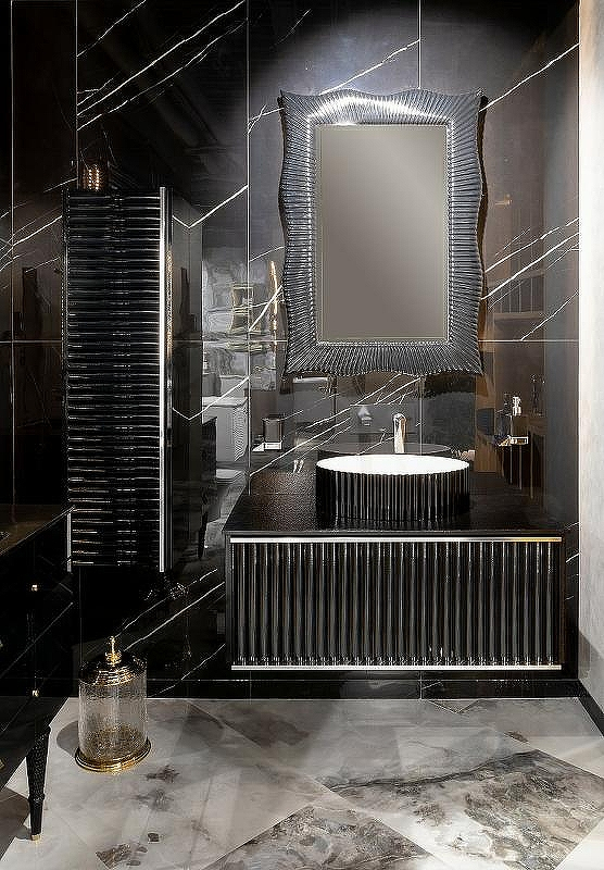 Тумба под раковину Boheme Armadi Art Vallessi Avangarde Canale 80 843-080-BCR подвесная Черная Хром, купить, цена, заказать, магазин, доставка, скидка, промокод, купить, цена, заказать, магазин, доставка, скидка, промокод