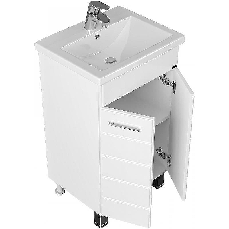 Тумба под раковину СанТа Омега 50 207001 Белая, купить, цена, заказать, магазин, доставка, скидка, промокод, купить, цена, заказать, магазин, доставка, скидка, промокод