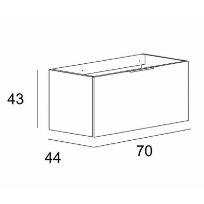 Тумба под раковину Cezares Premium 70 55436 подвесная Bianco opaco