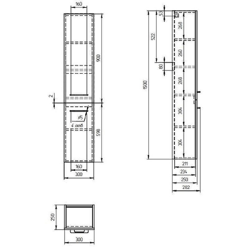 Шкаф пенал Cersanit Lara 30 SB-SL-LAR/Wh подвесной Белый, купить, цена, заказать, магазин, доставка, скидка, промокод, купить, цена, заказать, магазин, доставка, скидка, промокод