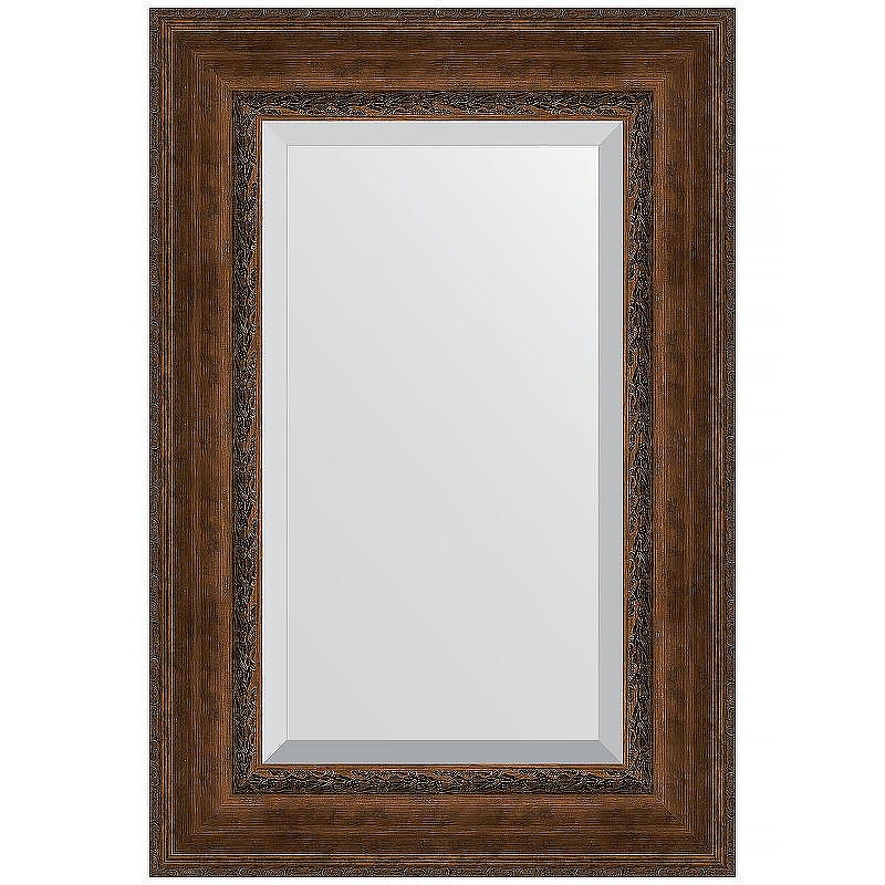 Зеркало Evoform Exclusive 92х62 BY 3429 с фацетом в багетной раме - Состаренная бронза с орнаментом 120, купить, цена, заказать, магазин, доставка, скидка, промокод, купить, цена, заказать, магазин, доставка, скидка, промокод