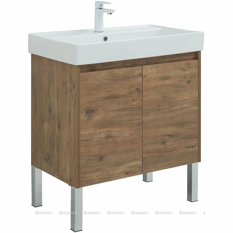 Тумба с раковиной Aquanet Nova Lite 75 302528 подвесная Дуб рустикальный, купить, цена, заказать, магазин, доставка, скидка, промокод, купить, цена, заказать, магазин, доставка, скидка, промокод