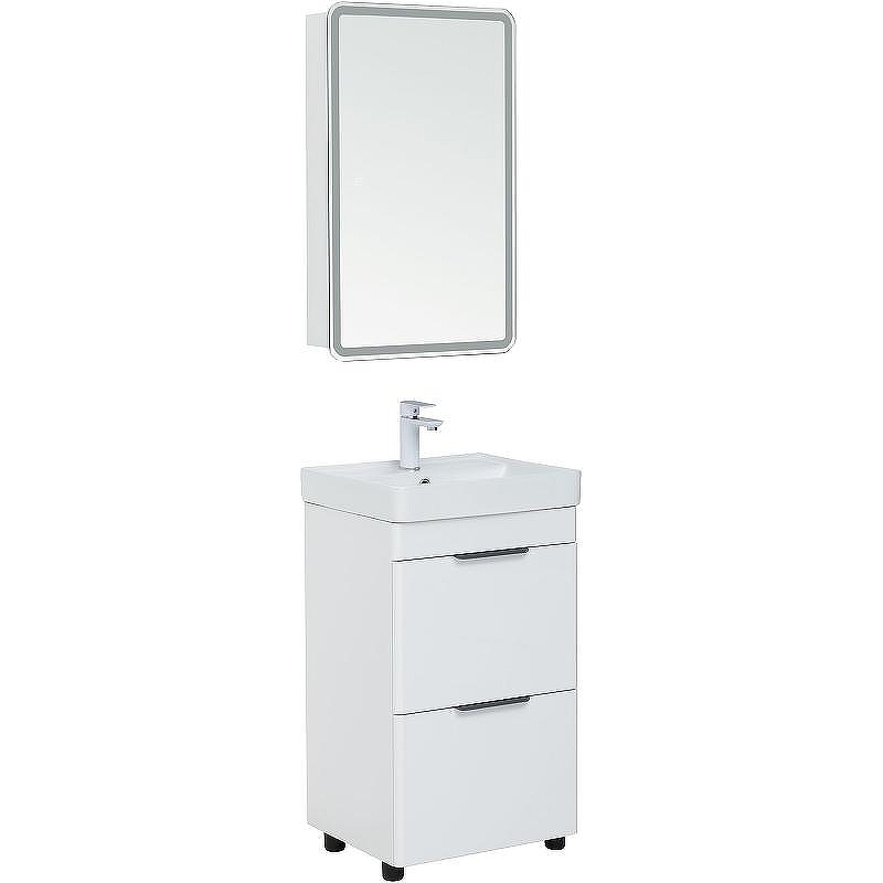 Тумба с раковиной Aquanet Ирис new 50 312420 Белый глянец, купить, цена, заказать, магазин, доставка, скидка, промокод, купить, цена, заказать, магазин, доставка, скидка, промокод