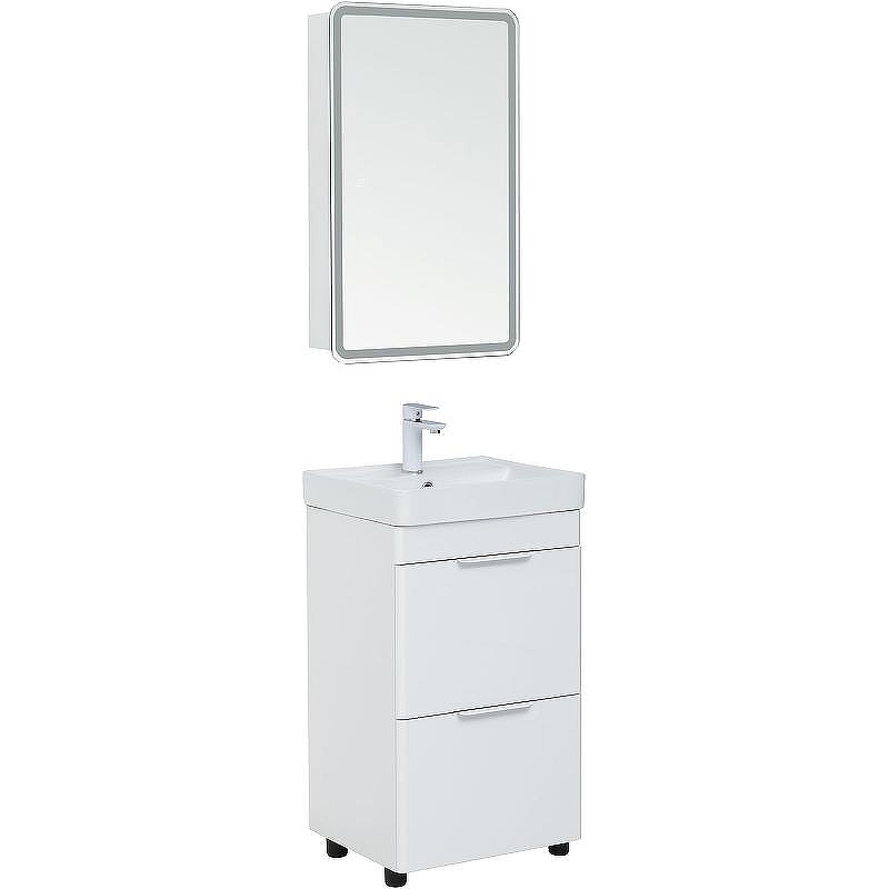 Тумба с раковиной Aquanet Ирис new 50 312420 Белый глянец, купить, цена, заказать, магазин, доставка, скидка, промокод, купить, цена, заказать, магазин, доставка, скидка, промокод