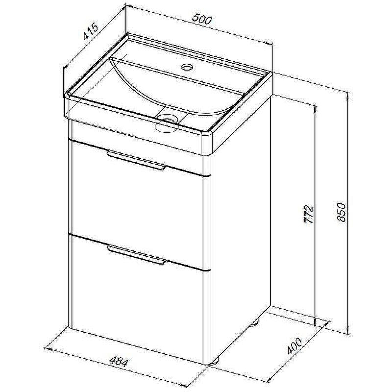 Тумба с раковиной Aquanet Ирис new 50 312420 Белый глянец, купить, цена, заказать, магазин, доставка, скидка, промокод, купить, цена, заказать, магазин, доставка, скидка, промокод