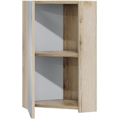 Зеркальный шкаф СанТа Сатурн 32 700380 угловой Дуб австрийский