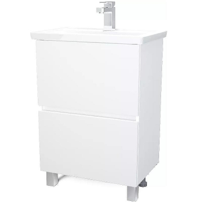 Тумба под раковину 1MarKa Aris 60 У76053 Белая глянцевая