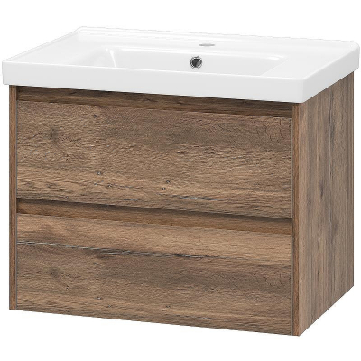 Тумба с раковиной Brevita Dallas 70 УТ000012093 подвесная Дуб Галифакс олово